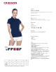 CRIMSON CUT POLO Women`s VENUS NAVY/WHITE logo embroidery DTG DTF
