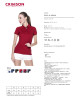 Promostars Women`s POLO VENUS DARK RED/NAVY embroidery print