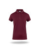 CRIMSON CUT POLO Damska VENUS CZERWONE WINO/CZARNY haft nadruk logo