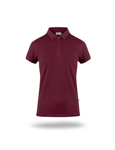 CRIMSON CUT POLO Women`s VENUS WINE RED/BLACK embroidery logo print