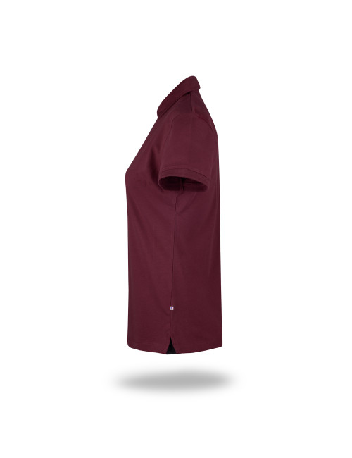 CRIMSON CUT POLO Damen VENUS RED WINE/BLACK gestickter Logodruck