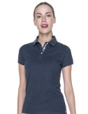 2Polo women`s venus navy melange/white Crimson Cut
