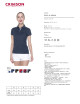 CRIMSON CUT POLO Women`s VENUS NAVY MELANGE/WHITE DTG print embroidery