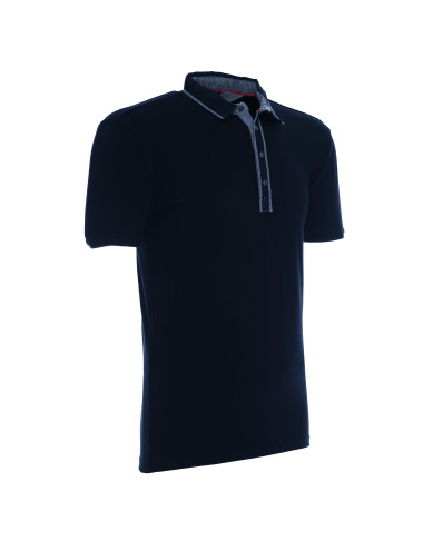 CRIMSON CUT POLO Męska VISITOR GRANATOWY haft sitodruk logo nadruk DTG