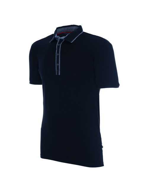 CRIMSON CUT POLO Men`s VISITOR NAVY embroidery screen printing logo DTG printing
