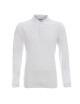 Promostars POLO Herren LONG COTTON WHITE Stickerei DTF-Logo Siebdruck