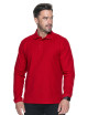 Promostars POLO Herren LONG COTTON RED Stickerei-Siebdruck-Logo