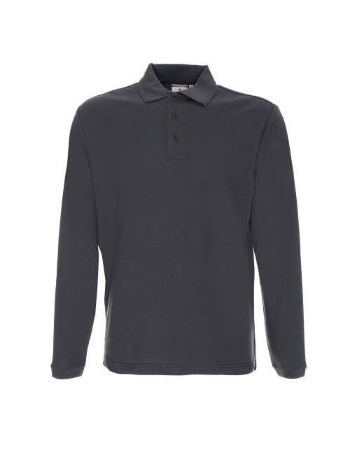 Promostars POLO Men`s LONG COTTON GRAY DTG print, embroidery of company logos