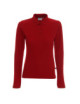 Damen-Poloshirt aus Baumwolle, lang, rot, Promostars