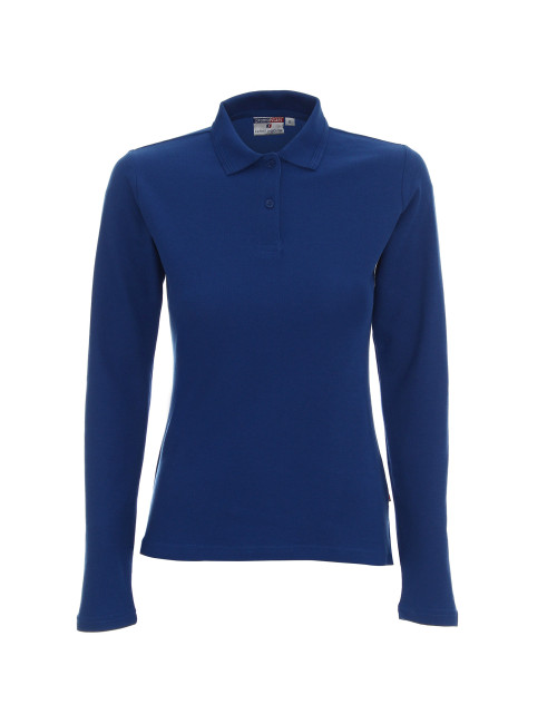 Promostars POLO Damen LADIES` LONG COTTON CROWN BROWN mit Logo-Stickerei