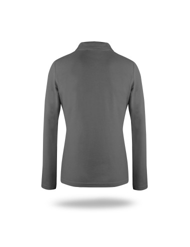 Promostars POLO Damska LADIES' LONG COTTON SZARY haft nadruk sitodruk