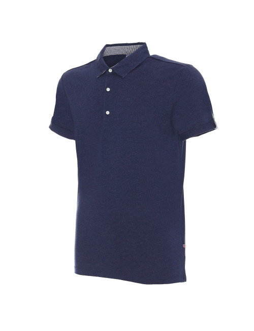 CRIMSON CUT POLO Herren PATT NAVY BLUE DTF-Druck-Stickerei-Siebdruck-Logo
