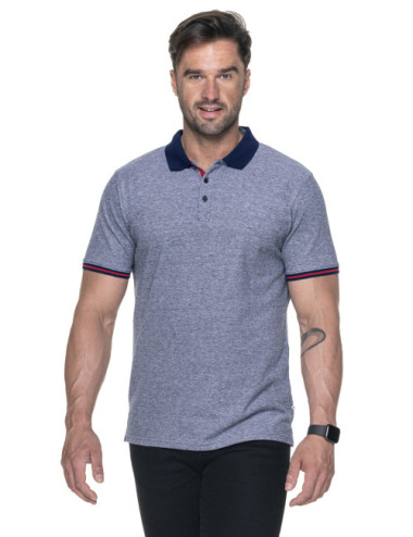 Men's polo shirt navy blue/white Crimson CUT