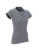 Promostars POLO Damen STACY MARINEBLAU/WEISS Stickdruck, Siebdrucklogo