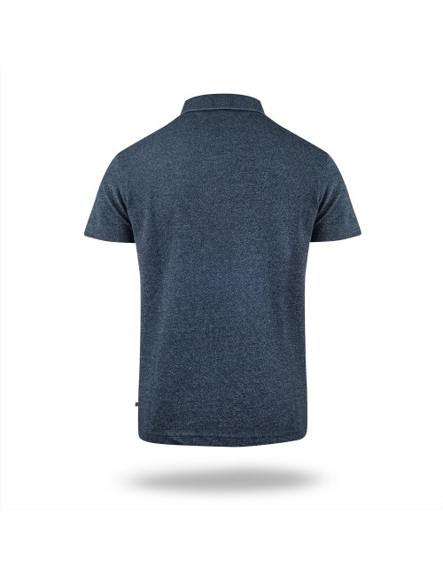 Karmesinrot geschnittenes HERREN-POLO FRANK NAVY BLUE RAIN zum Bedrucken, Logo, Sticken