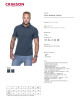 Karmesinrot geschnittenes HERREN-POLO FRANK NAVY BLUE RAIN zum Bedrucken, Logo, Sticken