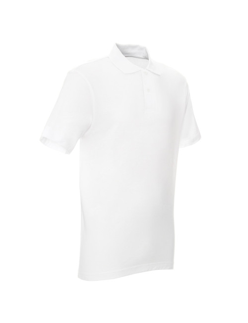 GEFFER POLO Herren 400 WEISS DTG-Druck, Siebdruck, Stickerei, Logoübertragung