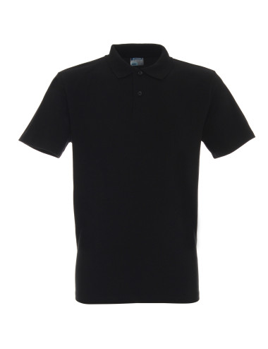 GEFFER POLO Herren 400 SCHWARZ Stickdruck, Siebdruck, Logo, DTF-Transfer