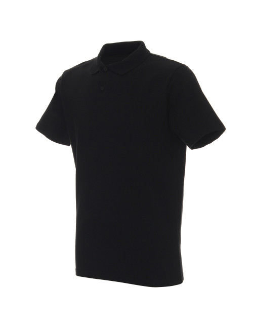 GEFFER POLO Herren 400 SCHWARZ Stickdruck, Siebdruck, Logo, DTF-Transfer
