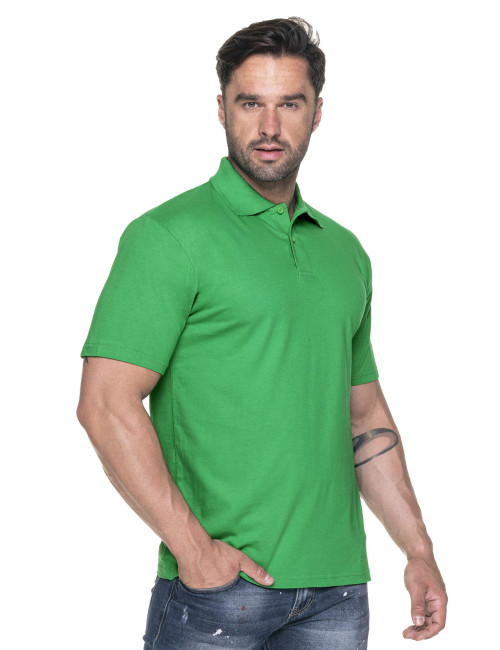 GEFFER POLO Herren 400 GREEN SPRING Stickerei-Siebdruck-Logo
