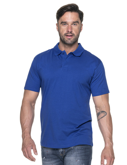 GEFFER POLO Herren 400 Kornblumenblau Stickerei DTG-Druck Logo Siebdruck Transfer