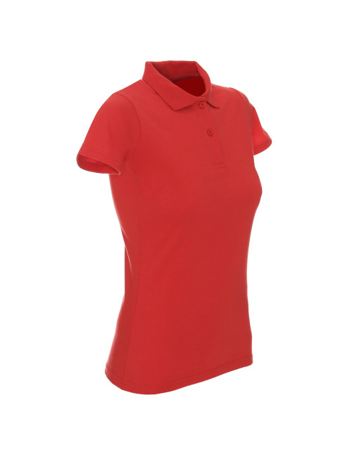 Geffer POLO Damen 450 RED unter dem Logo, DTF-Druck