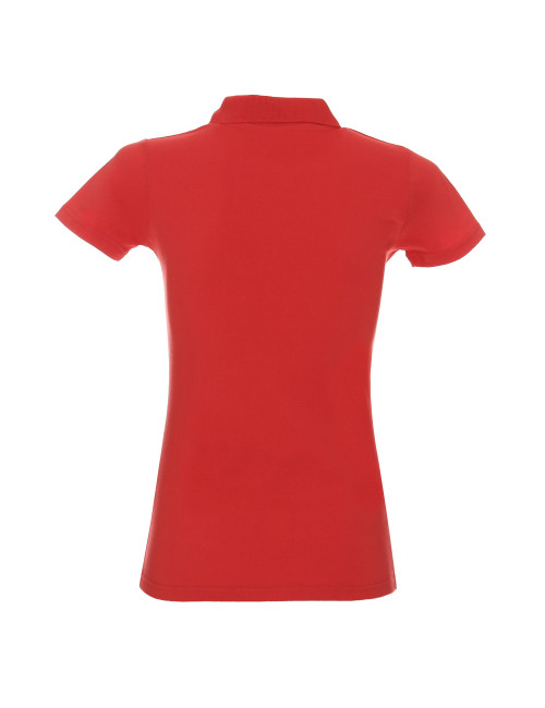 Geffer POLO Damen 450 RED unter dem Logo, DTF-Druck