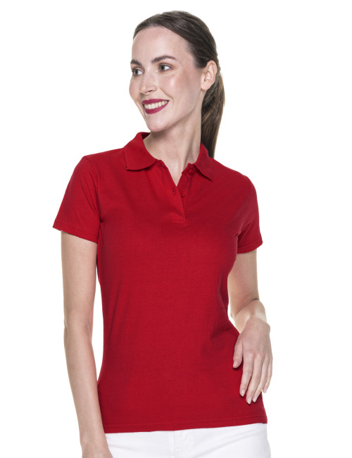 Geffer POLO Damen 450 RED unter dem Logo, DTF-Druck