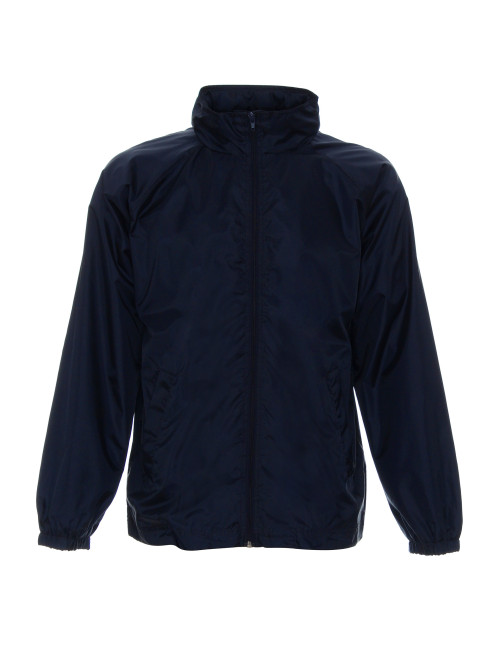 Promostars Herren WINDBREAKER JACKE, MARINEBLAU, Stickerei, Siebdruck