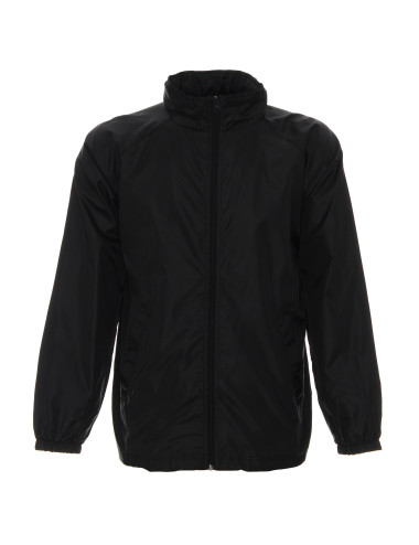 Promostars Herren WINDBREAKER JACKET SCHWARZ Stickerei-Siebdruck-Logo