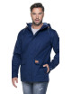 CRIMSON CUT HERREN-CARTER-JACKE, MARINEBLAU, Druck, Stickerei, Siebdruck, Logo
