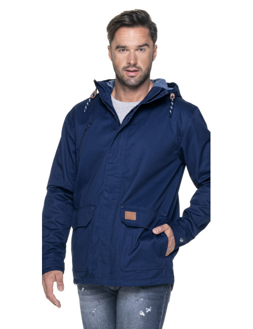 CRIMSON CUT JACKET Men`s CARTER NAVY printed embroidery silkscreen logo