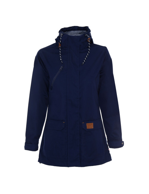 CRIMSON CUT JACKET Women`s LAVA NAVY printed embroidery silkscreen logo