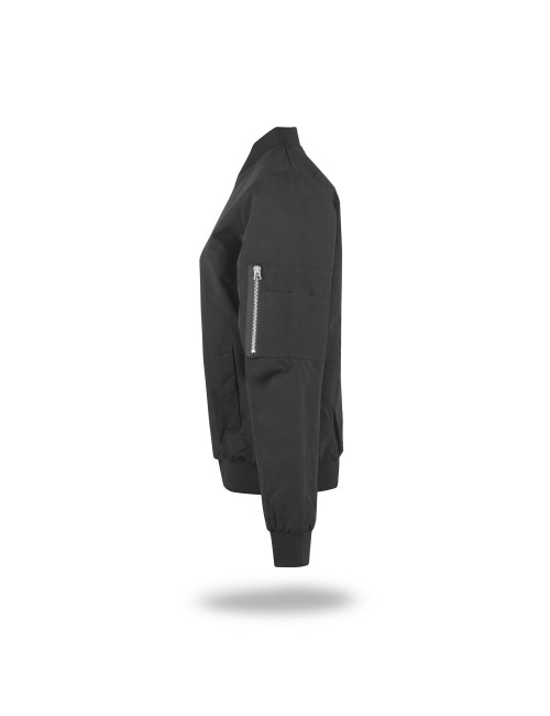 CRIMSON CUT BOMBER LADY JACKET für Damen, SCHWARZ, mit Stickerei und Siebdruck-Logo