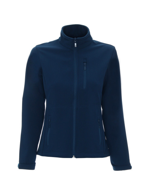 Promostars Women`s BREEZE JACKET DARK BLUE logo silkscreen print
