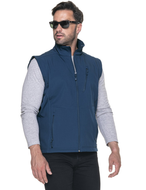 Promostars Men`s VEST WALKER DARK BLUE logo embroidery print