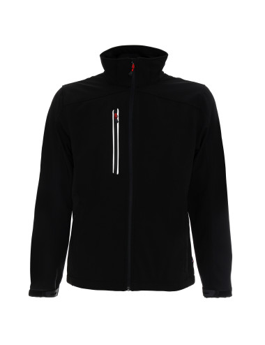 Promostars JACKET Men`s MISSION BLACK embroidery print DTF silkscreen logo