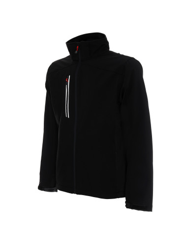 Promostars JACKET Men`s MISSION BLACK embroidery print DTF silkscreen logo