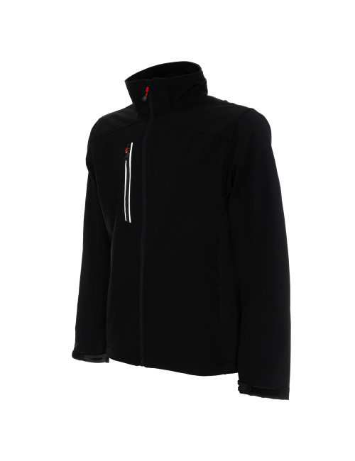 Promostars JACKET Men`s MISSION BLACK embroidery print DTF silkscreen logo