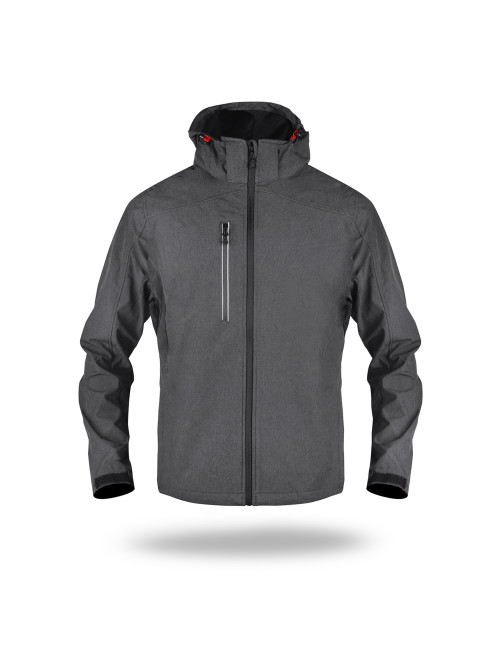 CRIMSON CUT HERRENJACKE MISSION DUNKELGRAU MELANGE/SCHWARZ Logo-Stickerei