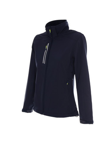 CRIMSON CUT JACKET Women`s AMBITION NAVY embroidery print silkscreen logo