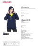 CRIMSON CUT JACKET Women`s AMBITION NAVY embroidery print silkscreen logo