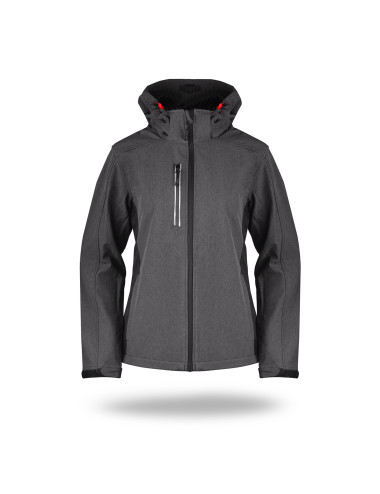 CRIMSON CUT Damen AMBITION JACKET DARK GREY MELANGE/BLACK Stickerei