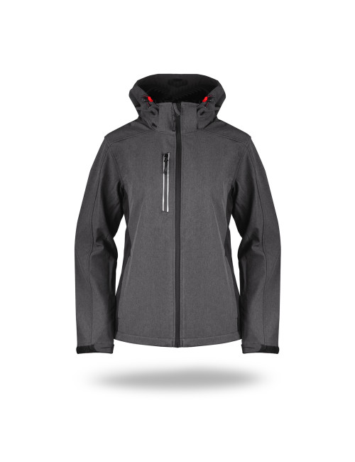 CRIMSON CUT Damen AMBITION JACKET DARK GREY MELANGE/BLACK Stickerei