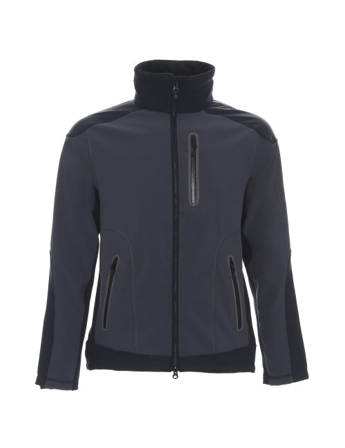 Promostars Men`s JACKET STORM DARK GRAPHITE/BLACK logo, print, embroidery