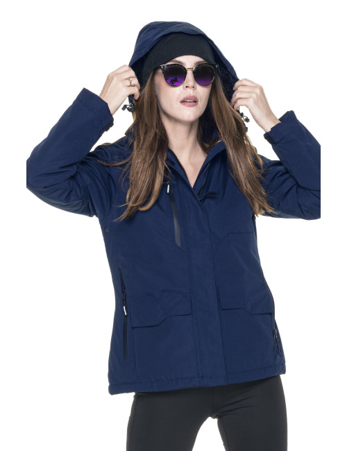 CRIMSON CUT JACKET Women`s LADIES` LOCK NAVY print embroidery silkscreen
