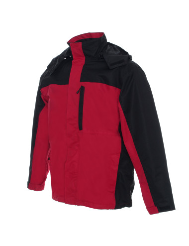 Promostars Herren HIKE JACKET DUNKELROT/SCHWARZ gestickter Logodruck