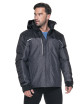 Promostars Herren HIKE JACKET DARK GREY MELANGE/BLACK Stickereidruck