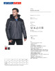 Promostars Men`s JACKET HIKE DARK GRAY MELANGE/BLACK embroidery print