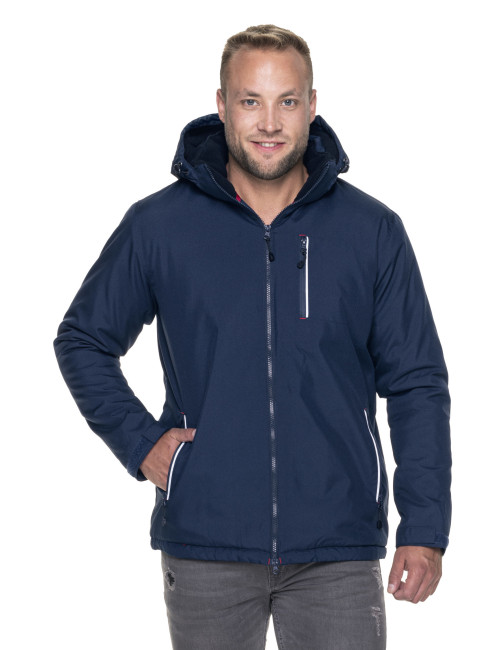 Promostars Men`s JACKET NEW FOREST NAVY embroidery print silkscreen logo